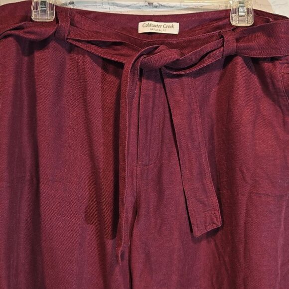 Coldwater Creek Linen Blend Capris Size 12 - Picture 2 of 9